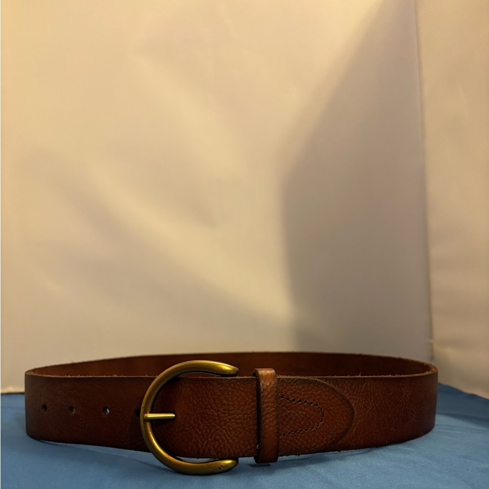 Brown vintage inspired genuine leather size medium Frye belt. Western, boho. - Picture 2 of 16
